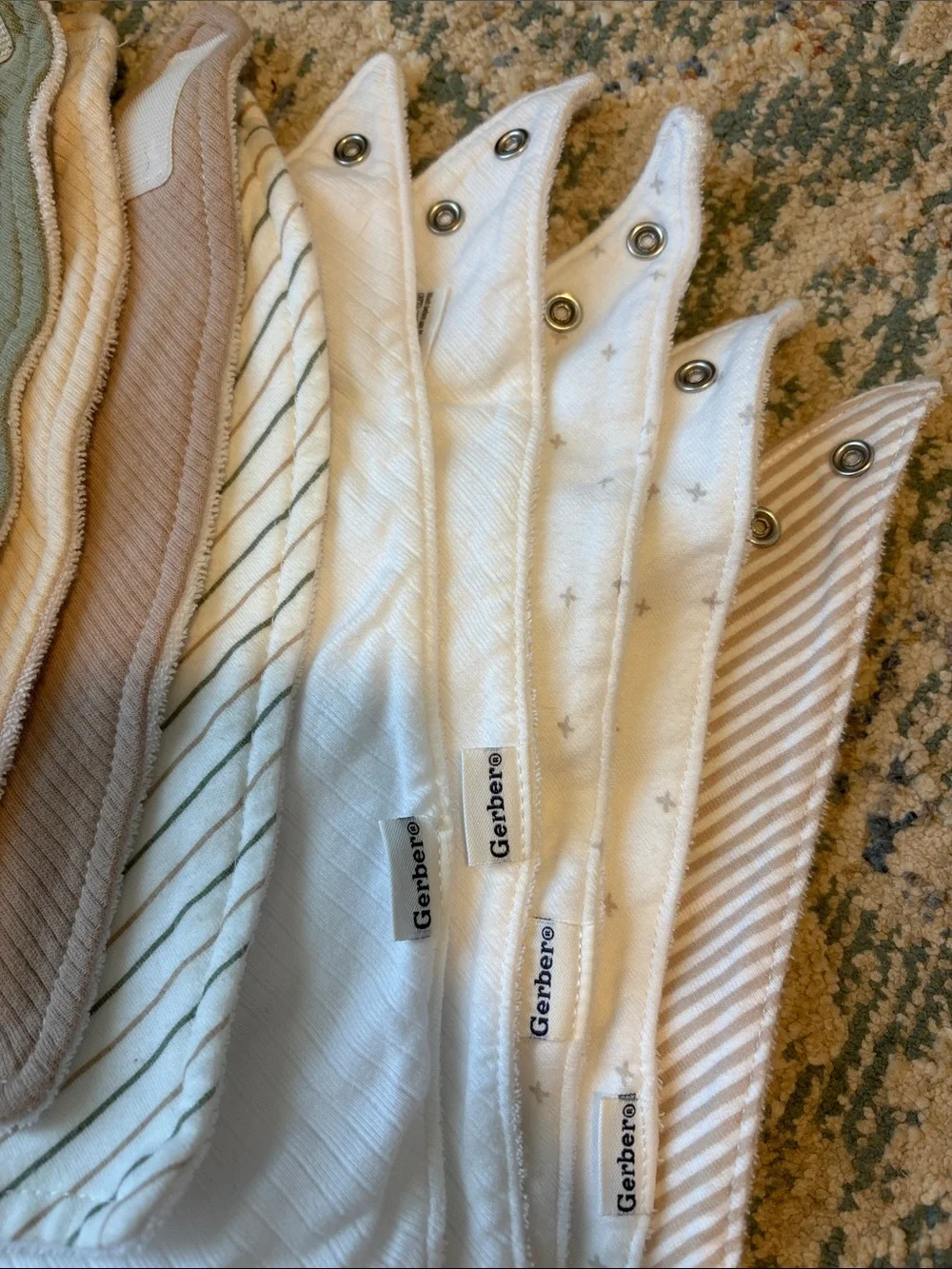 Gerber & Chickpea baby bibs (9) like new!